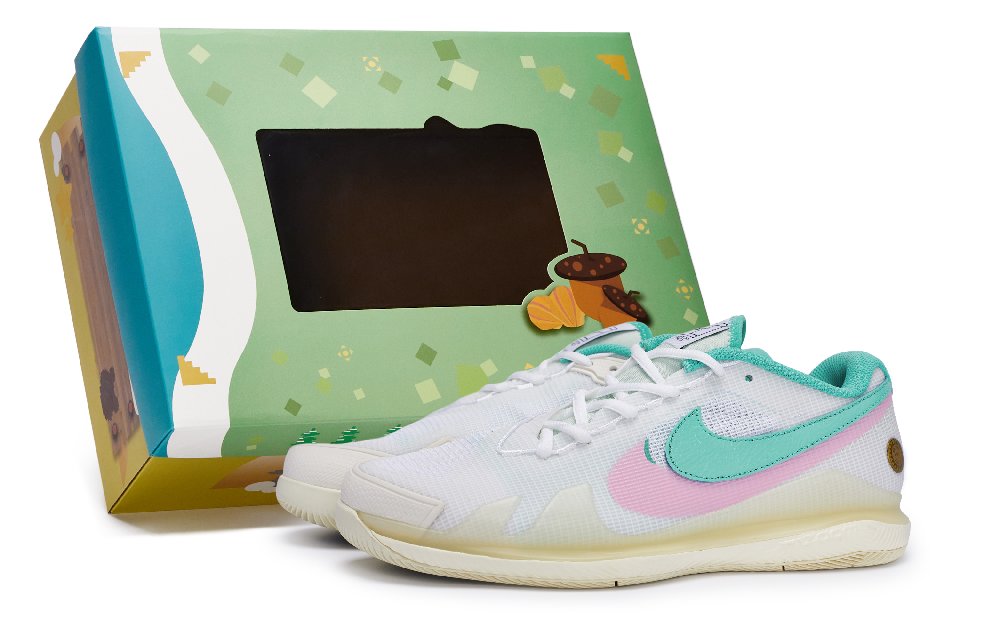 Nike Air Zoom Vapor Pro Anti-Slip Wear-Resistant Low-Top Tennis Shoes Unisex White Pink Green