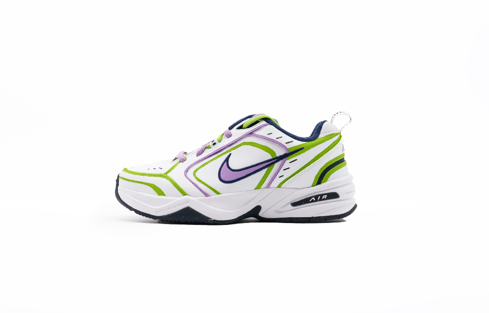 Nike Air Monarch 4 Slip Resistant Low Top Chunky Sneakers Unisex Grass Green