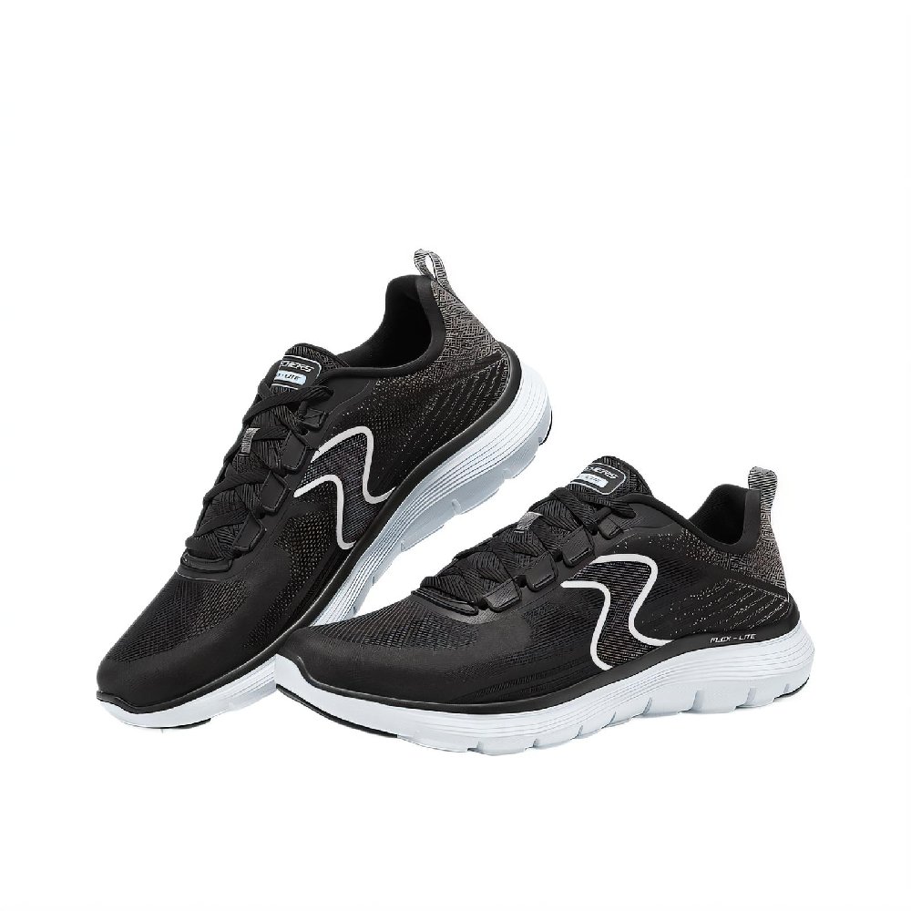 Skechers Flex Advantage 5.0 Abrasion-Resistant Low-Top Casual Shoes Men's Black White