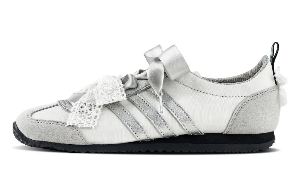 Adidas VS JOG 2.0 Timeless Vows Abrasion Resistant Low Top Casual Shoes Unisex Silver Gray