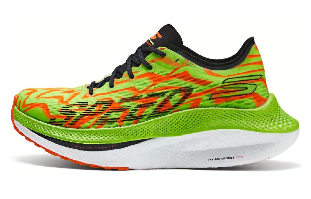 Skechers Cushioning Wear-Resistant Low-Top Running Shoes Women's Red Green Black