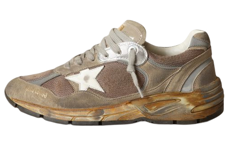 Golden Goose Dad Star Low Top Chunky Sneakers Women's Dove Gray Vintage Version