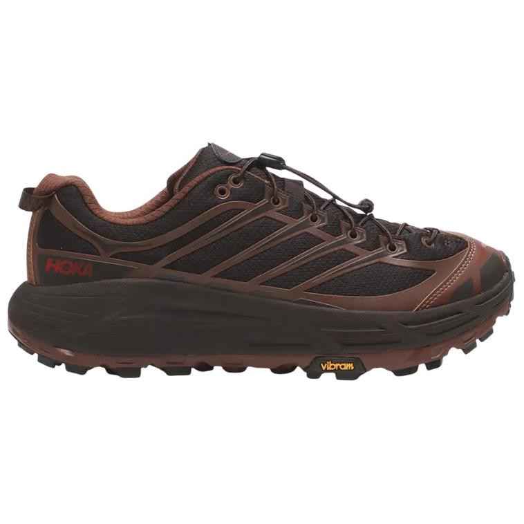 HOKA ONE ONE Mafate Three 2 Dual Density/VIBRAM® Rubber/ Running Shoes Unisex Black Brown