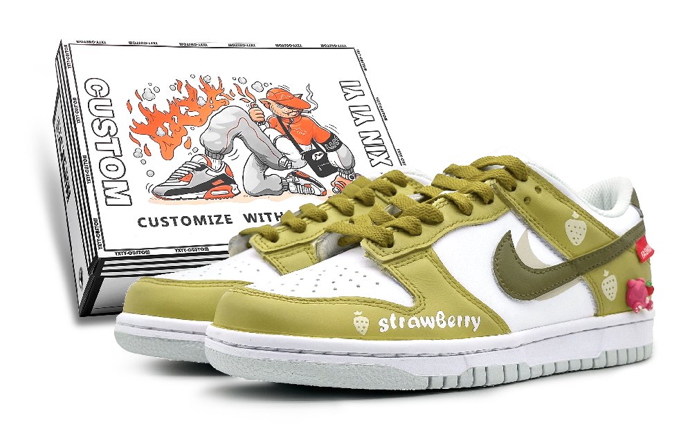 Nike Dunk Low-Top Skateboard Shoes GS Green