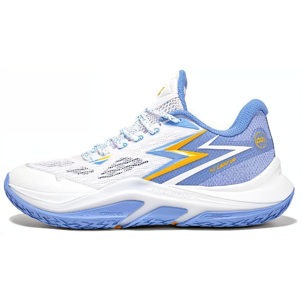 361° Anti-Slip Wear-Resistant Low-Top Basketball Shoes Men's White Blue