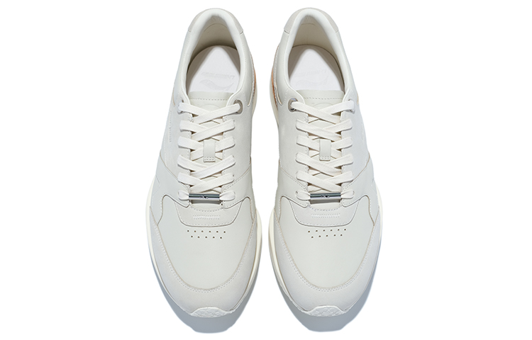 LI-NING 1990 Anti-Slip Wear-Resistant Low-Top Sports Casual Shoes Men's Ecru