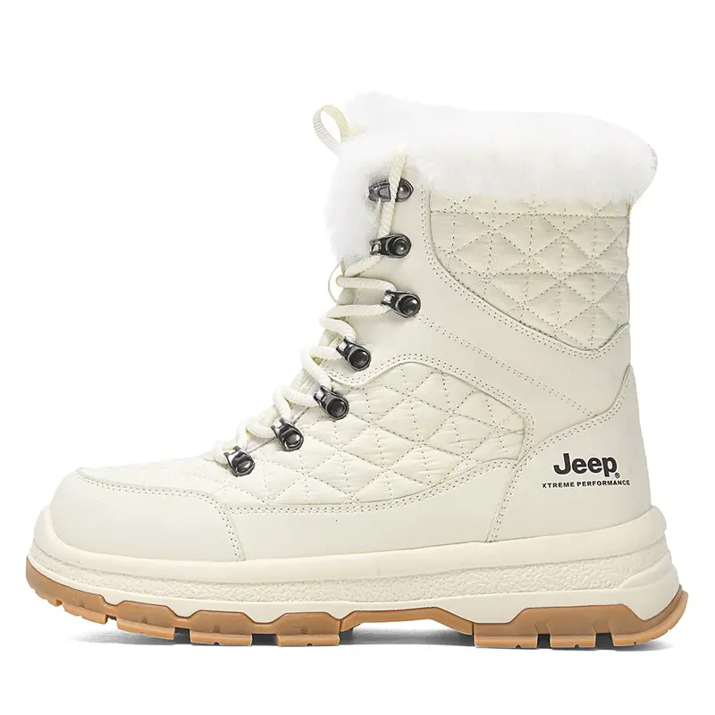Jeep Warm Wear-Resistant Height Increasing Slip-Resistant Coverage Crew Snow Boots Women's