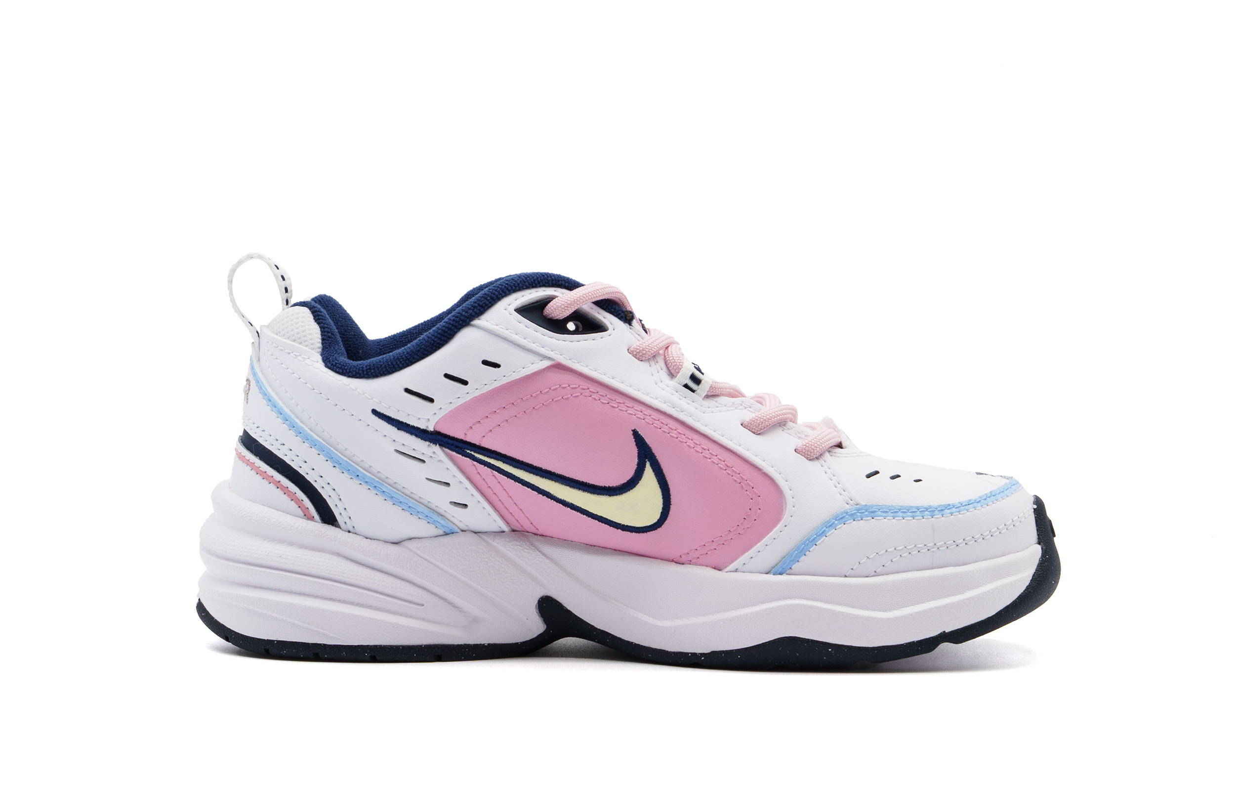 Nike Air Monarch 4 Slip Resistant Low top Chunky Sneakers Unisex Pink White
