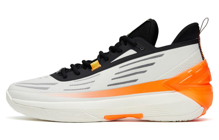 Anta Attack 5 Mutation Cushioning Anti-Slip And Wear-Resistant Low-Top Basketball Shoes Men's White Orange