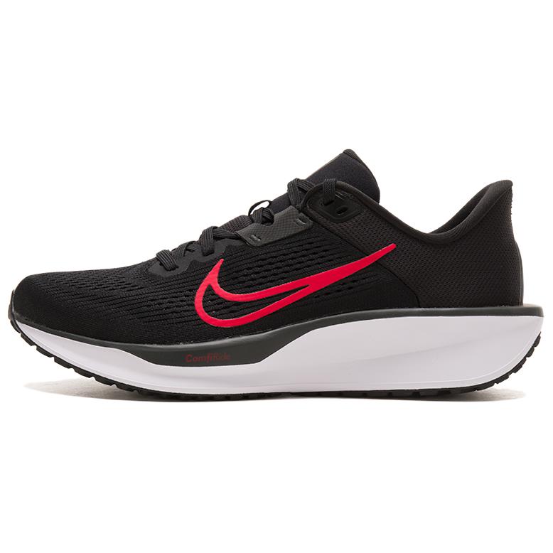 Nike Quest 6 Cushioning Abrasion Resistant Breathable Low Top Running Shoes Men's Black Red