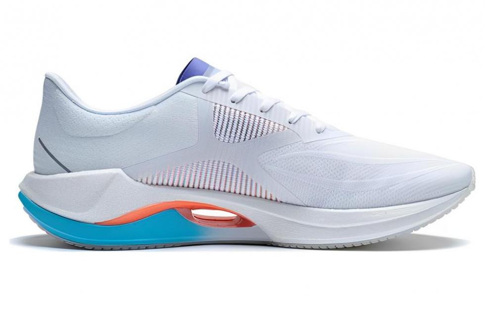 LiNing Super Light 20 Cushioned Slip Resistant Abrasion Resistant Low Top Casual Running Shoes Men's White Blue