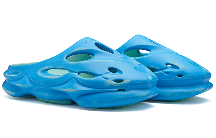EQLZ EQUALIZER 1100 Quiet Abrasion-Resistant Slide Slippers Unisex Blue Glass