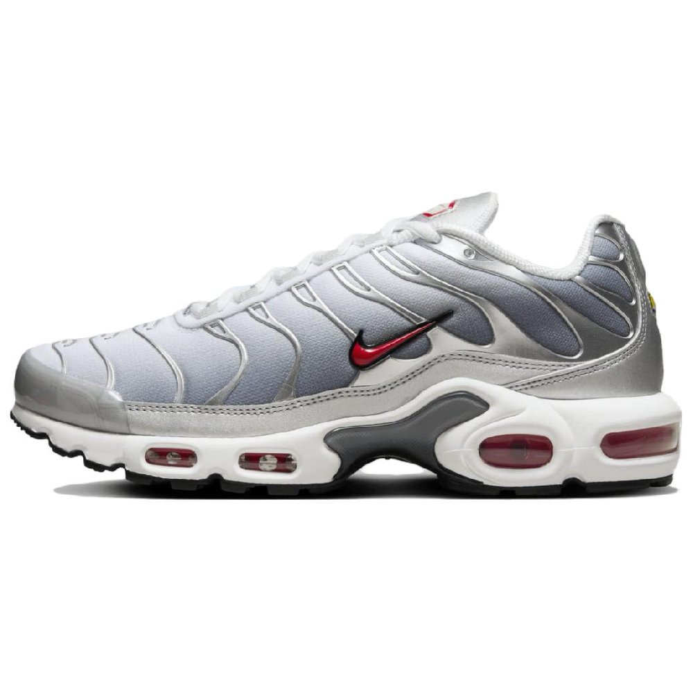 Nike Air Max Plus Running Shoes Unisex Low-Top Gray Red