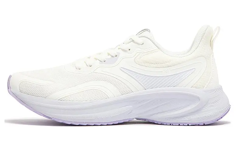 361° Shock Absorbers Slip Resistant Abrasion Resistant Breathable Low top Running Shoes Women's White Purple