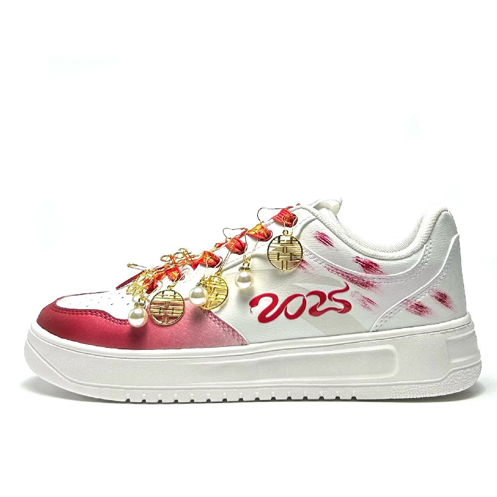 Anta Warm Cushioning Lightweight Low Top Skateboard Shoes Women's White Red