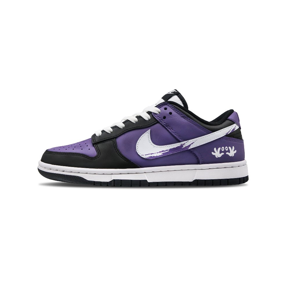 Nike Dunk Purple Shadow Hand Slip Resistant Abrasion Resistant Low top Skateboard Shoes Unisex Black Purple