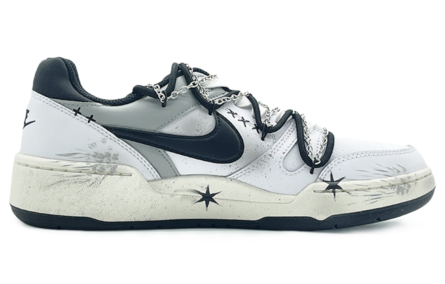 Nike Full Force Low Abrasion-Resistant Slip-Resistant Low-Top Skateboard Shoes Men's White Black купить в интернет-магазине Yoocart с быстрой доставкой по России.