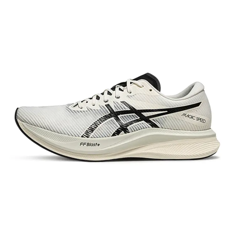 Asics Magic Speed 3.0 Breathable Low top Running Shoes Men's White Black