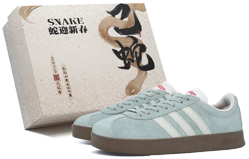 Adidas VL COURT 2.0 Low Top Skateboard Shoes Unisex Light Cyan