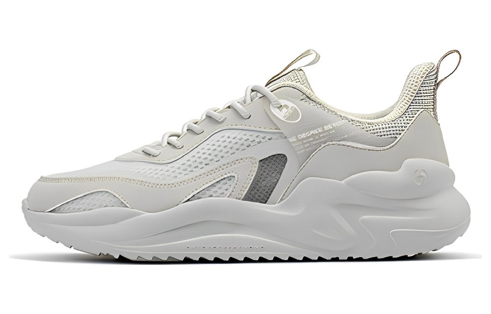 361° Anti Slip Wear Resistant Low Top Sports Casual Shoes Men's White Gray