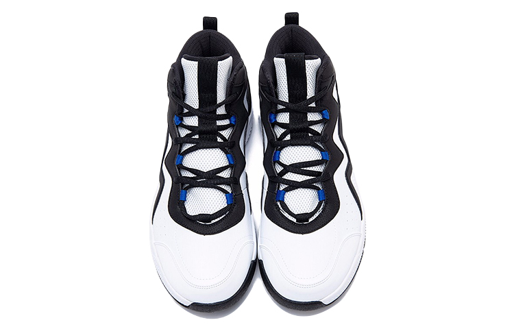 361° QU!KFOAM Anti-Slip And Wear-Resistant Lightweight Mid-Top Basketball Shoes Men's White Black