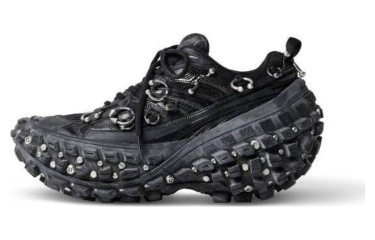 Balenciaga Defender Low Top Casual Shoes Women's Black