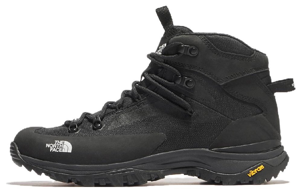 THE NORTH FACE Shock Absorbers Slip Resistant Abrasion Resistant Mid Top Outdoor Shoes Men's Black