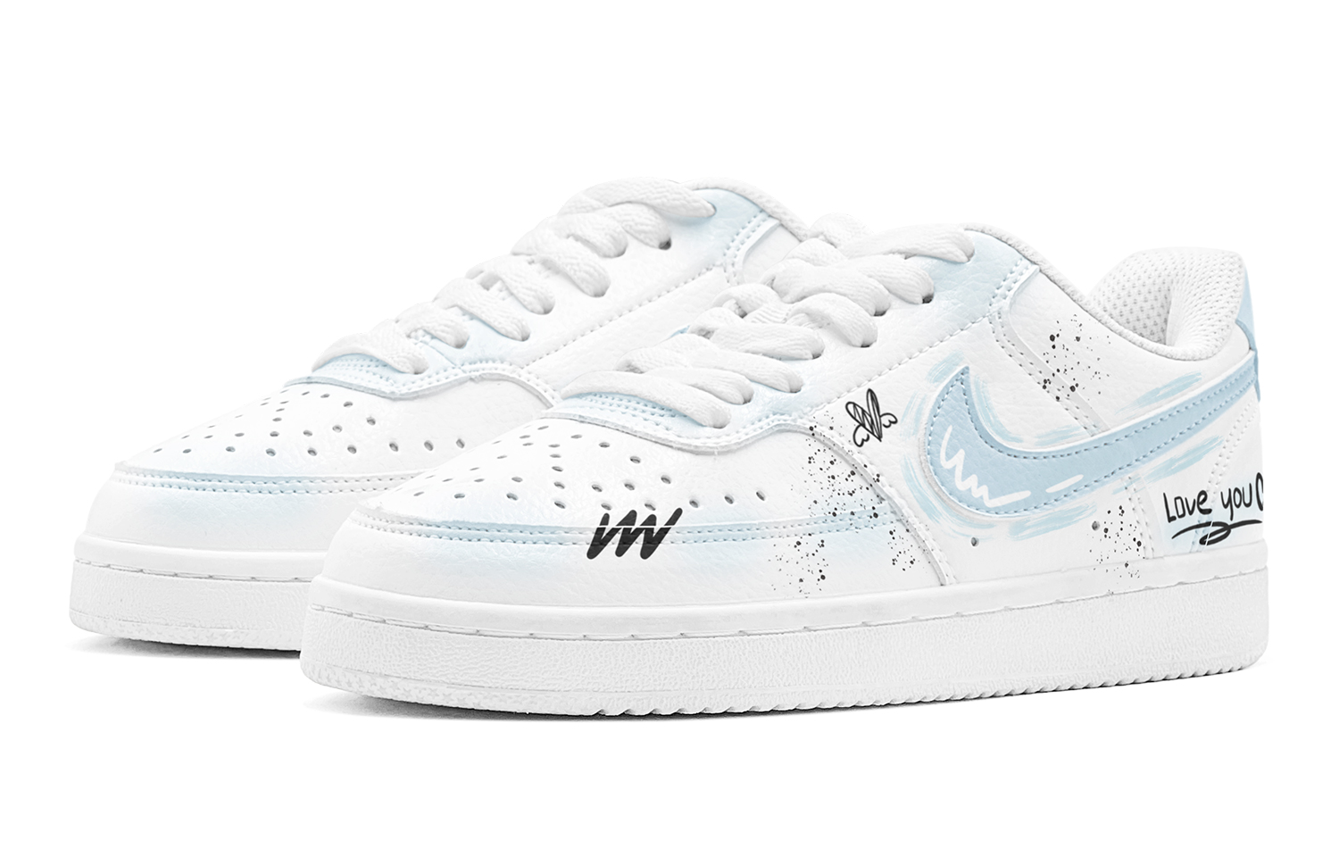 Nike Court Vision 1 Ocean Love Low Top Skateboard Shoes Men's Pink Blue купить в интернет-магазине Yoocart с быстрой доставкой по России.
