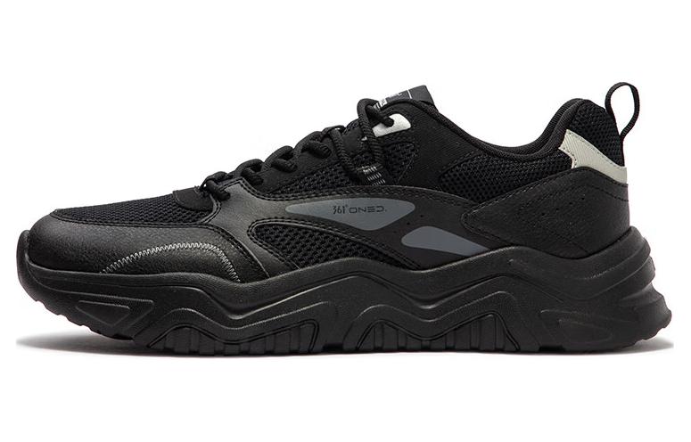 361° Cushioning Wear-Resistant Low-Top Casual Shoes Men's Black