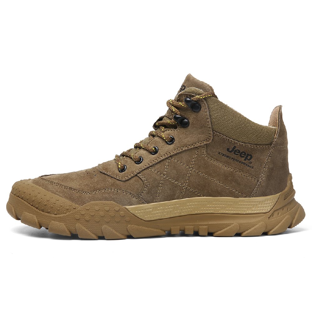 Jeep Mid Top Outdoor Shoes Men's Khaki