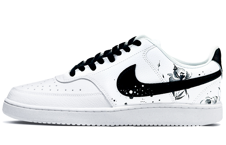 Nike Court Vision 1 Low-Top Skateboard Shoes Women's Black White