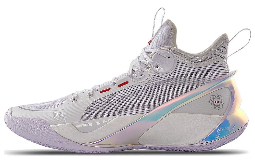LiNing SONIC 10 Ultra Slip Resistant, Abrasion Resistant, Breathable Mid Top Basketball Shoes Men's White