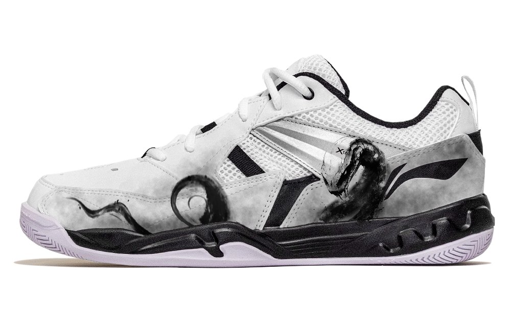LiNing Koba Cushioning Abrasion Resistant Breathable Low Top Badminton Shoes Men's Gray