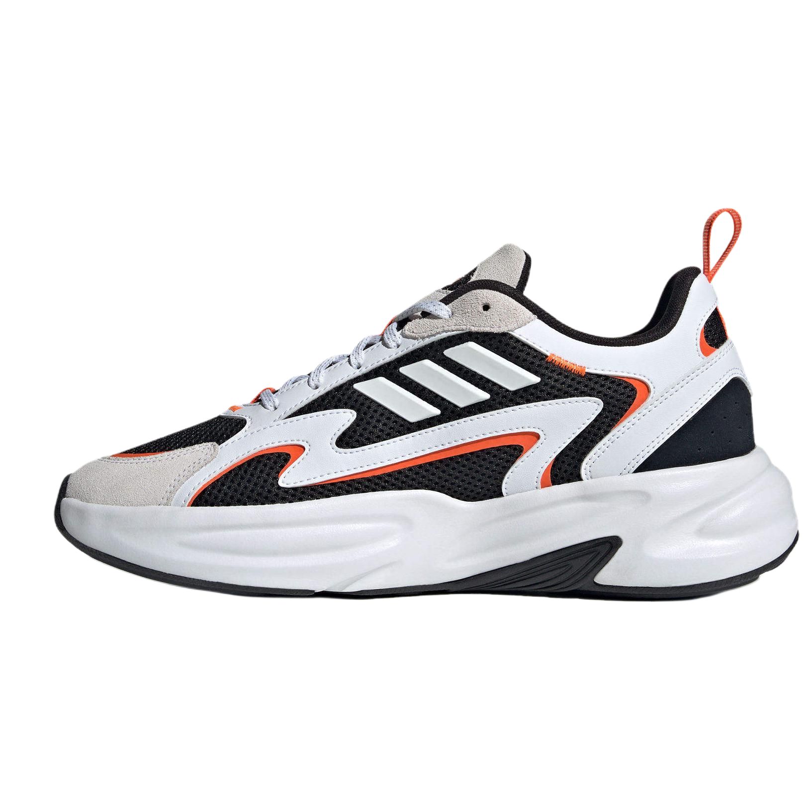 Adidas Ozwave Breathable Low-Top Chunky Sneakers Unisex Black White Orange