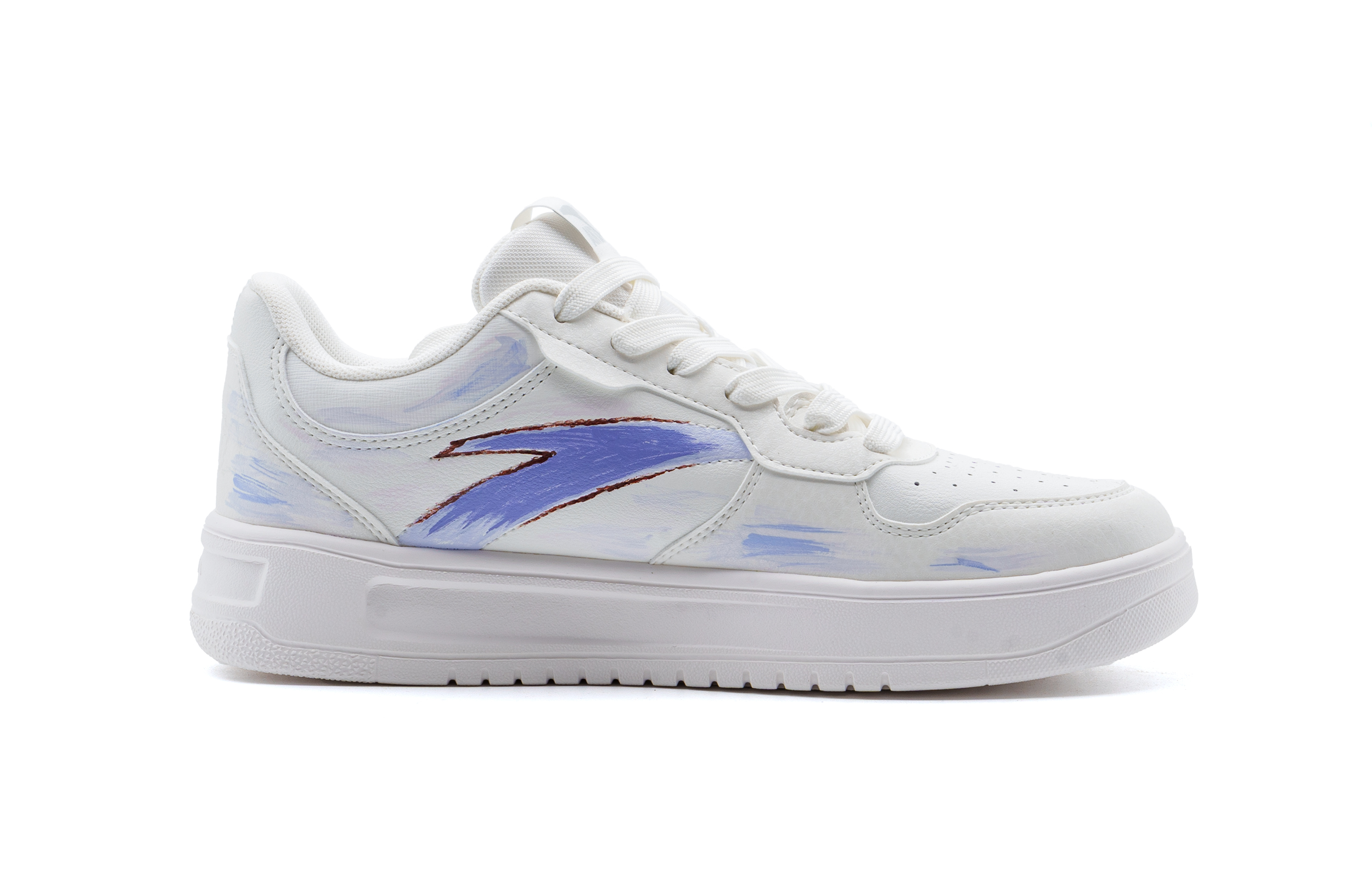 Anta Relaxed Cushioning, Wear Resistant Low Top Skateboard Shoes Unisex White Purple купить в интернет-магазине Yoocart с быстрой доставкой по России.