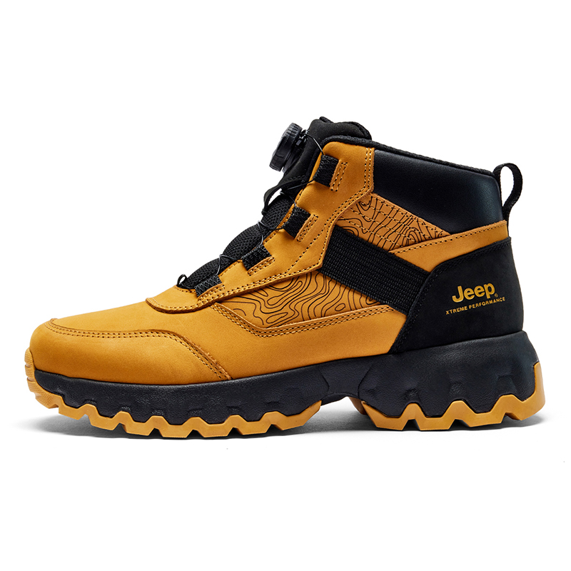 Jeep Outdoor Boots Men's Black Yellow