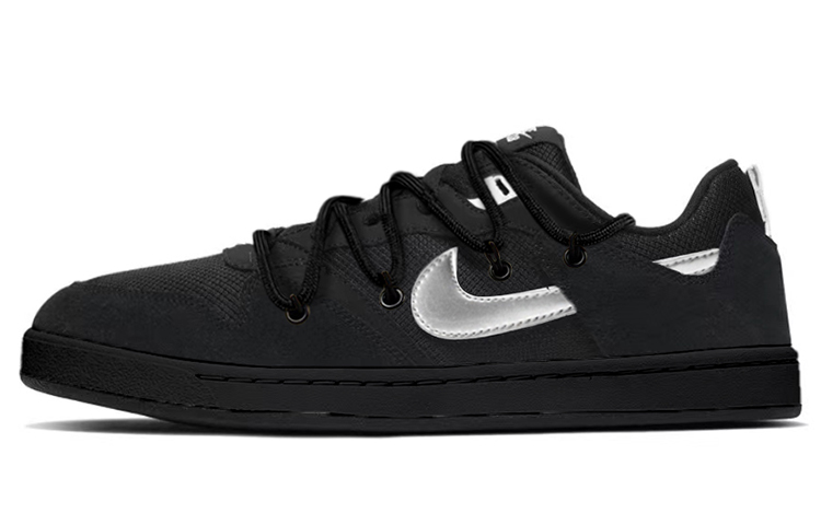 Nike SB Alleyoop Skateboard Shoes Unisex Black White Silver