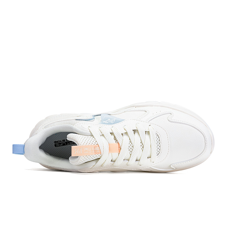 361° Anti-Slip Wear-Resistant Low-Top Casual Shoes Women's White Blue купить в интернет-магазине Yoocart с быстрой доставкой по России.