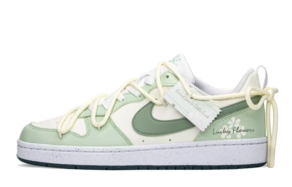 Nike Court Borough Low 2 Low top Skateboard Shoes GS Green White