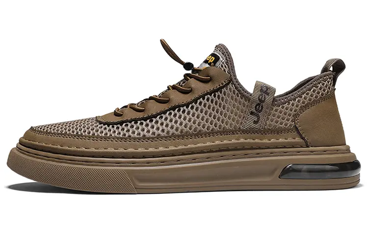Jeep Low Top Skateboard Shoes Men's Khaki