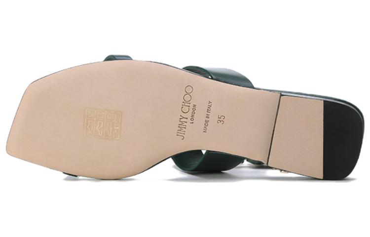 Jimmy Choo One Strap Sandals Women's Dark Green