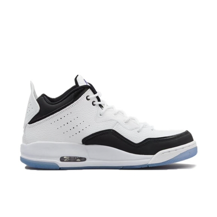 Jordan Courtside 23 Cushioning Anti-Slip And Wear-Resistant Mid-Top Vintage Basketball Shoes Unisex White Black Gray