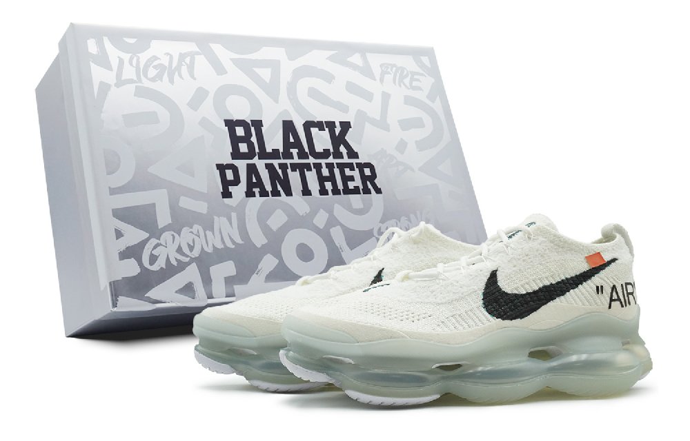 Nike Air Max Scorpion Cushioned Slip-Resistant Low-Top Casual Running Shoes Unisex White Black