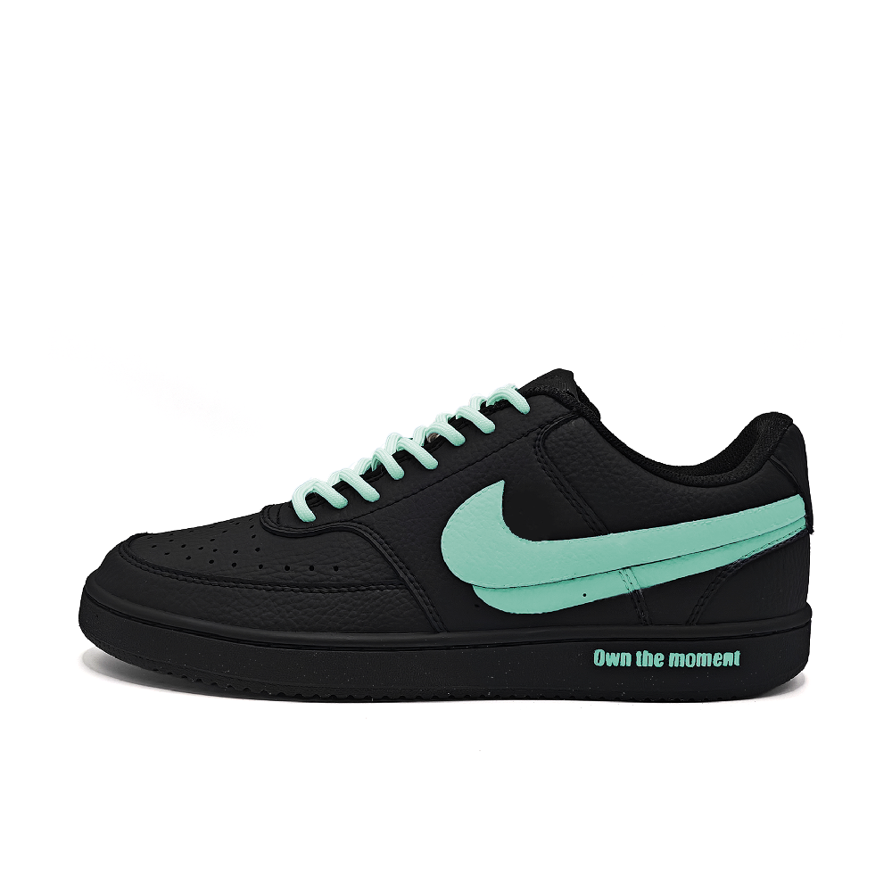 Nike Court Vision Slip-Resistant Cushioning Lightweight Low-Top Skateboard Shoes Unisex Black Green