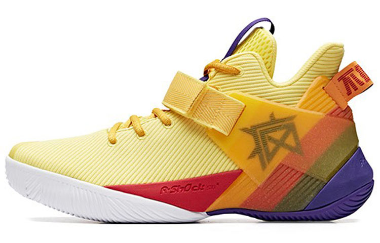 Anta Basketball Collection Low-Top Basketball Shoes Men's Yellow Red Purple