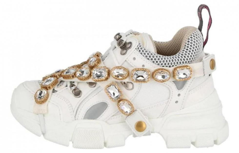 GUCCI Women's Flashtrek 'Crystals White' Women's
