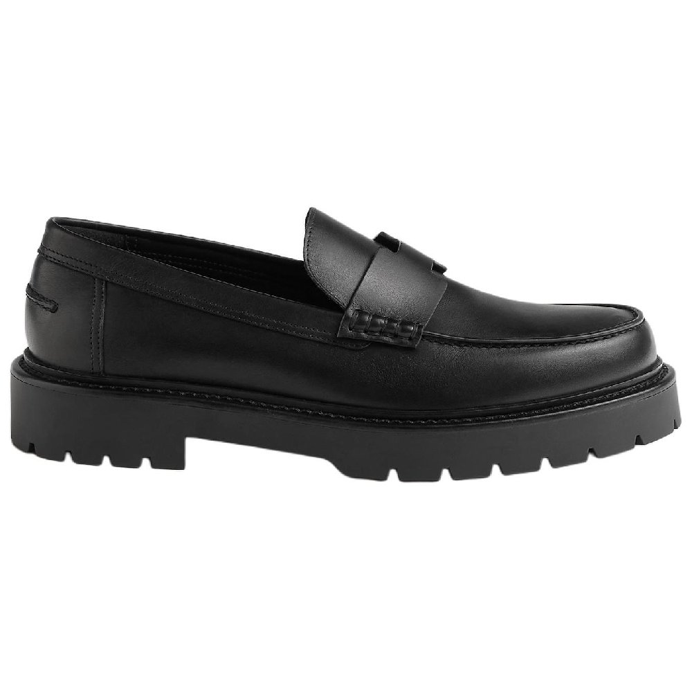 HERMES Loafers Men Black