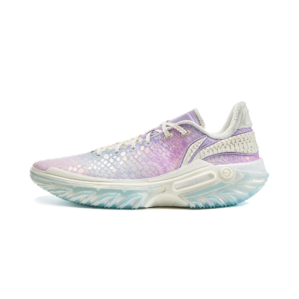 LiNing Jie Ao 2 Slip Resistant And Abrasion Resistant Grip Low Top Basketball Shoes Men's White Purple