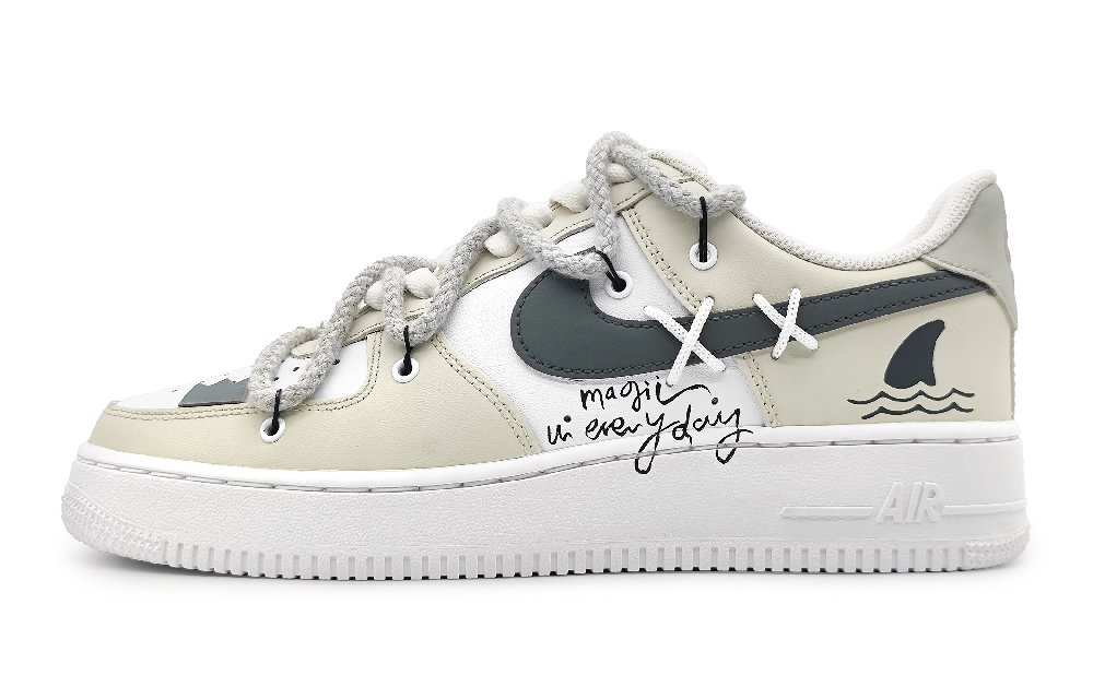 Nike Air Force 1 Low Low-Top Skateboard Shoes GS Beige Apricot