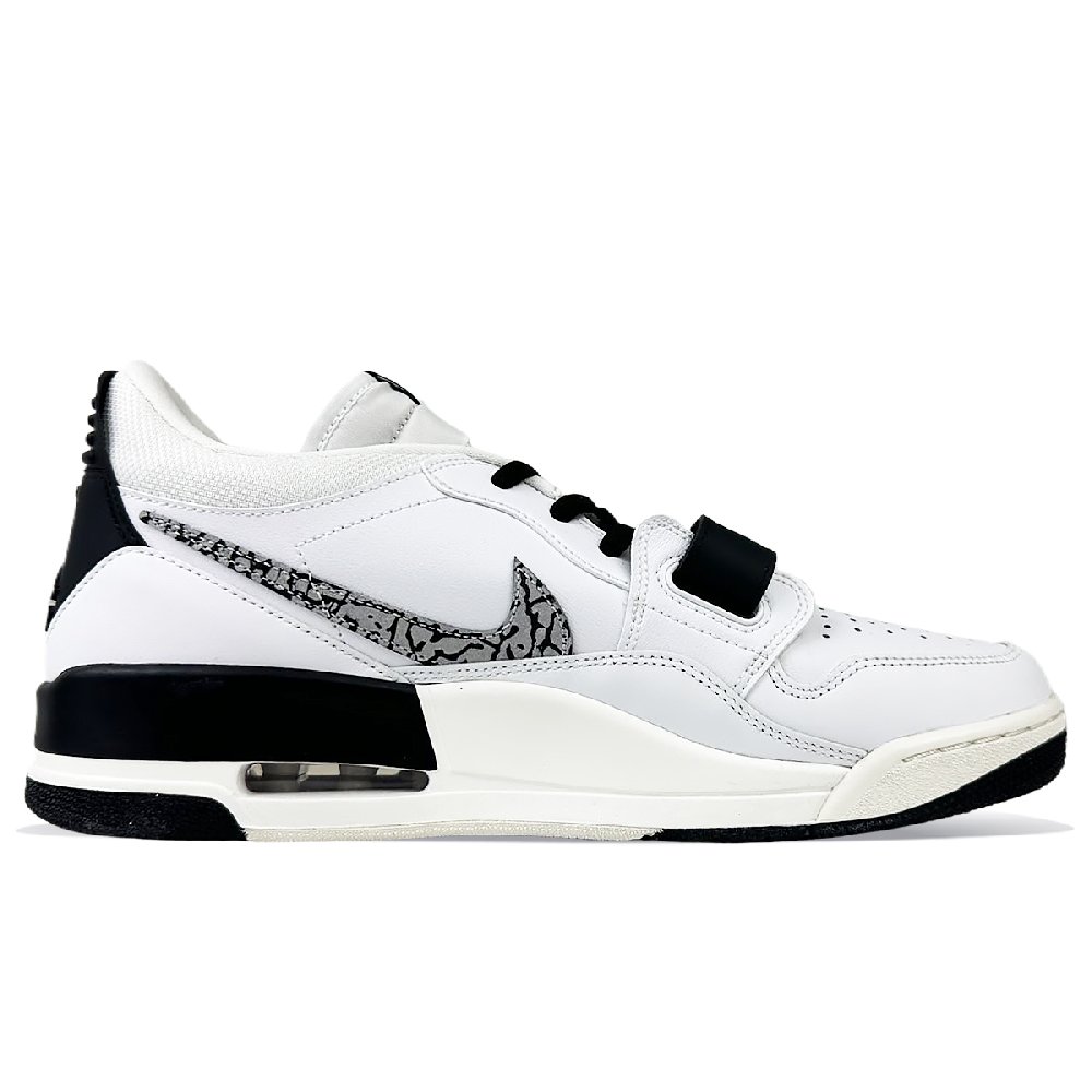 Jordan Legacy 312 Cushioned Slip-Resistant Low-Top Vintage Basketball Shoes Men's Black White